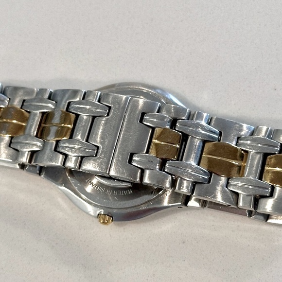 Whittnauer Mens Two Tone Swiss Watch-Sapphire Crystal, Stainless Steel Case-35mm - Picture 9 of 14